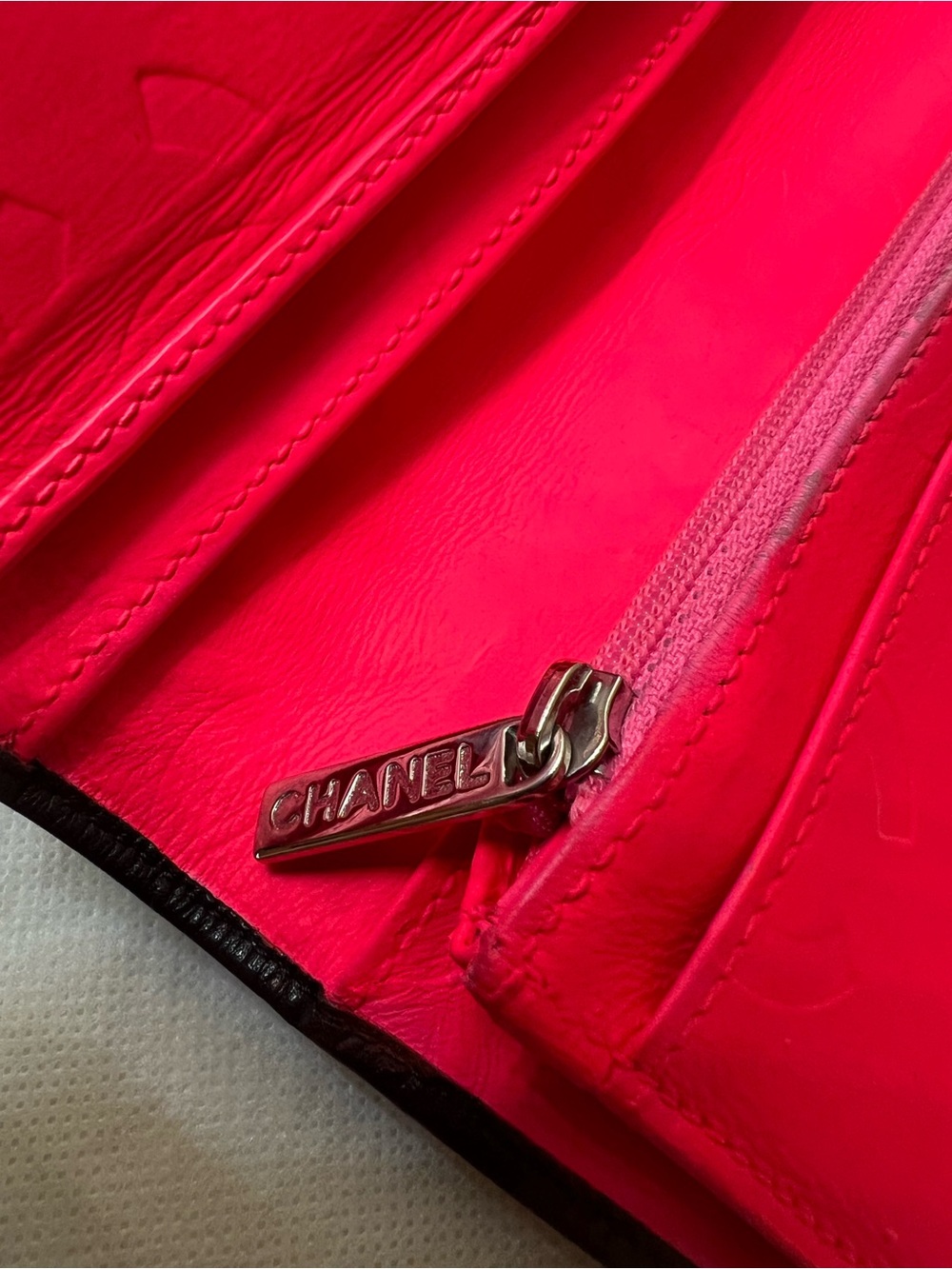Chanel Authentic Quilted long Leather Wallet EUC - Picture 5 of 11